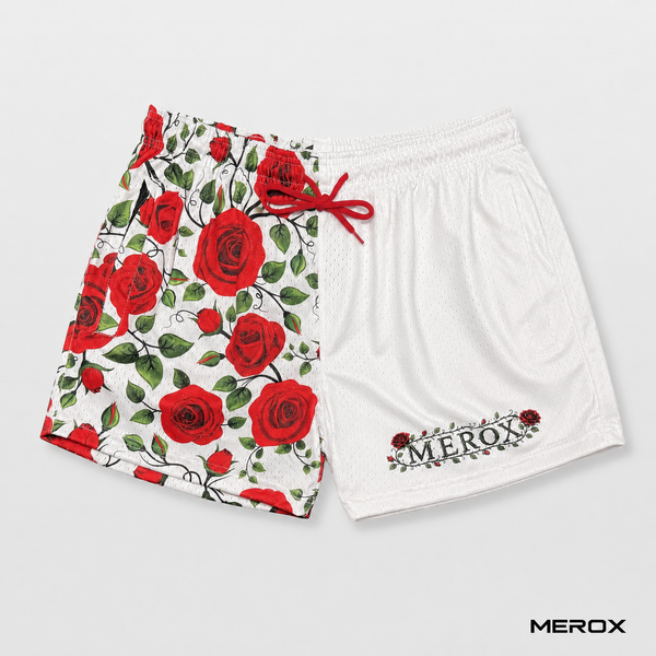 MEROX Split Rose mesh shorts side view