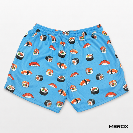 MEROX Sushi 5-inch mesh shorts back view