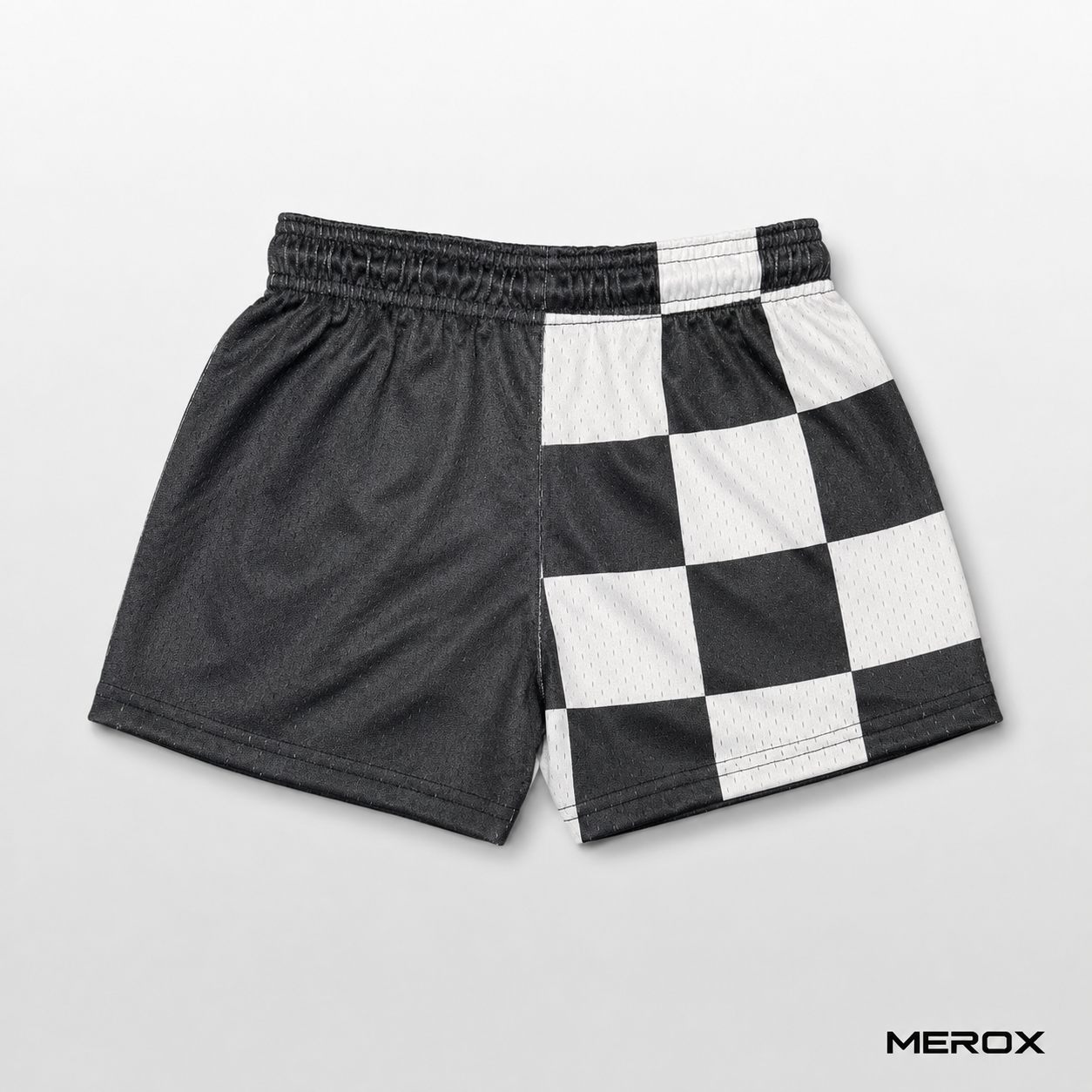MEROX Youth Checkered Mesh Shorts back view
