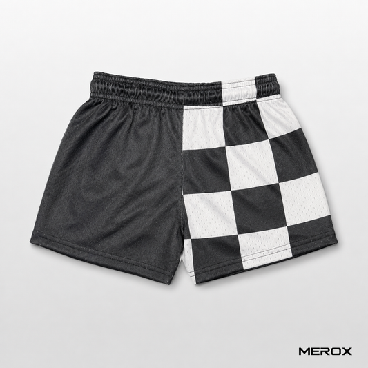MEROX Youth Checkered Mesh Shorts back view
