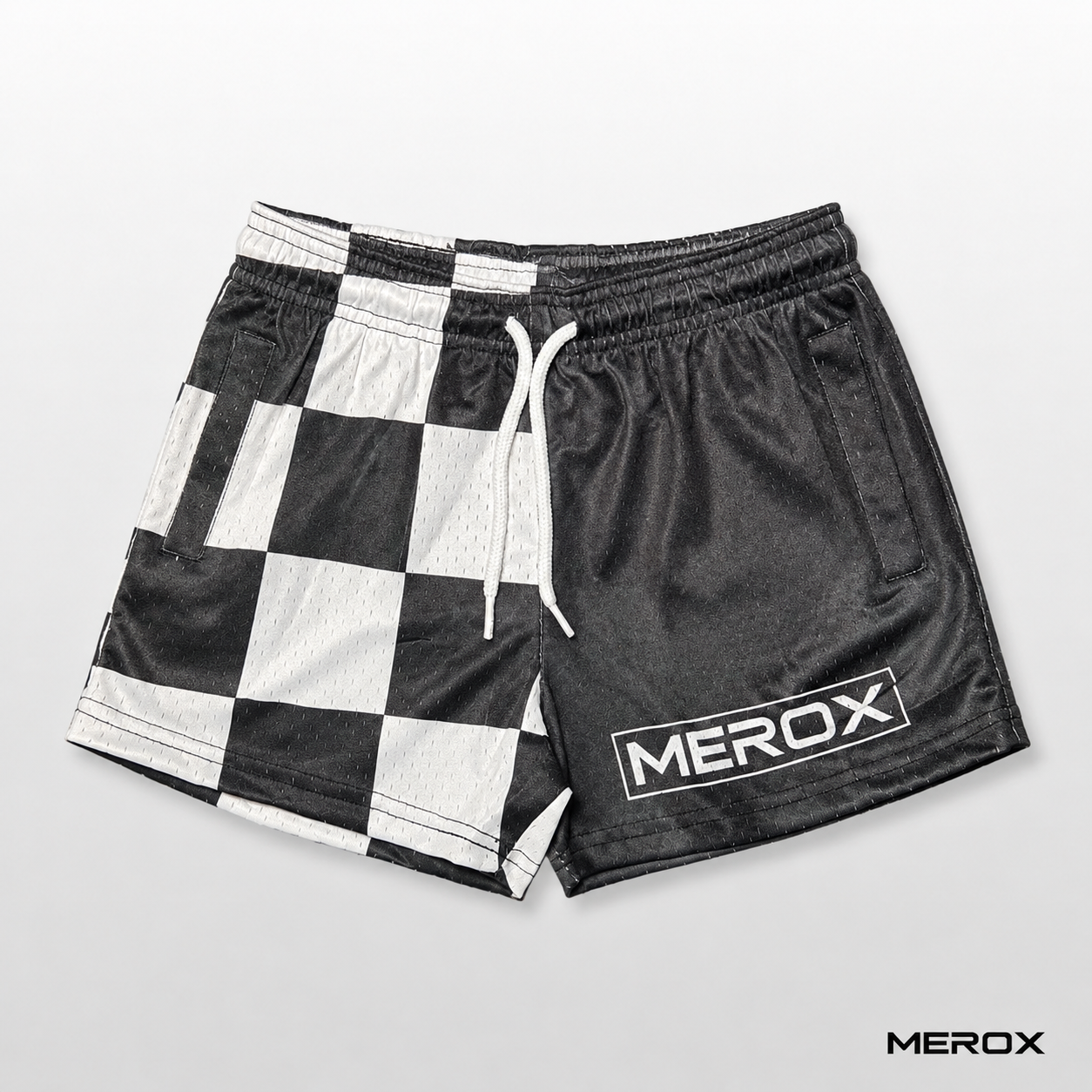 MEROX Youth Checkered Mesh Shorts front view