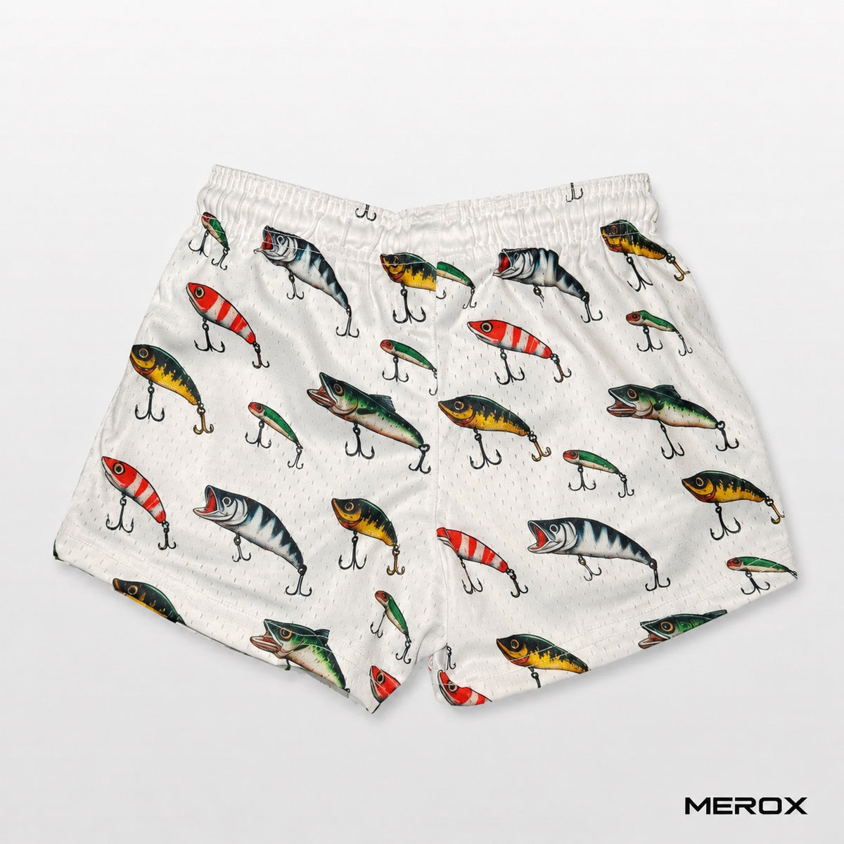 MEROX Youth Fishing Lure Mesh Shorts back view