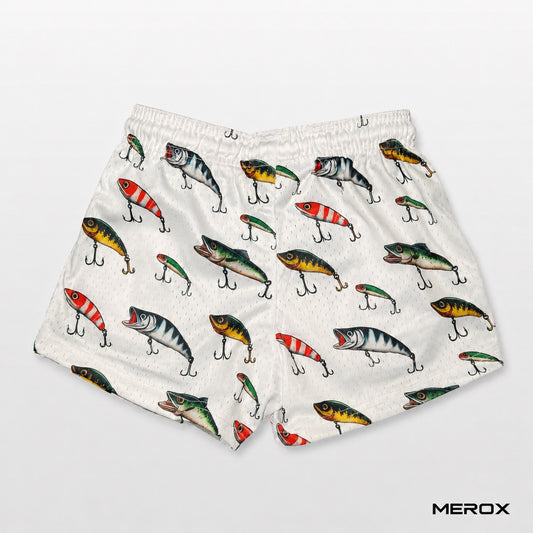 MEROX Youth Fishing Lure Mesh Shorts back view