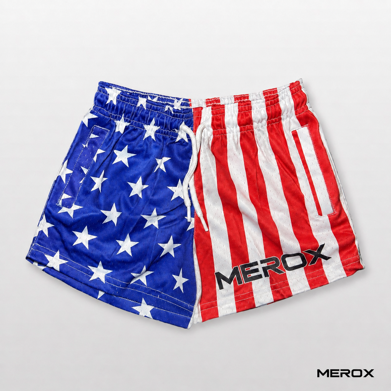 MEROX Youth USA Flag Mesh Shorts front view