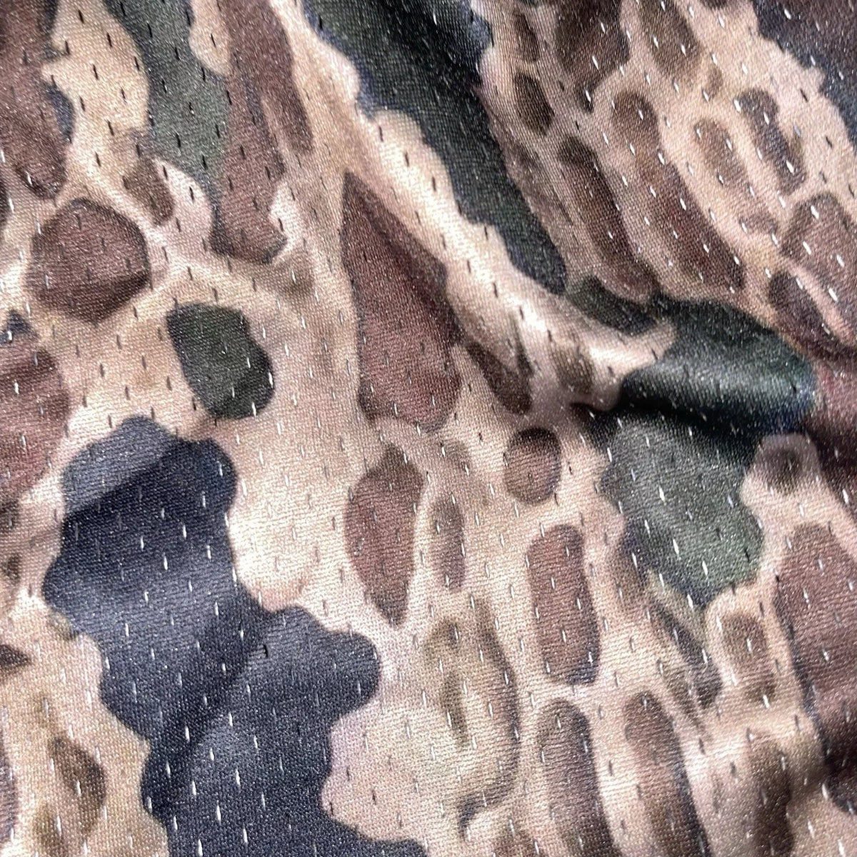 Goat Strength Old School Camo mesh shorts original detail view