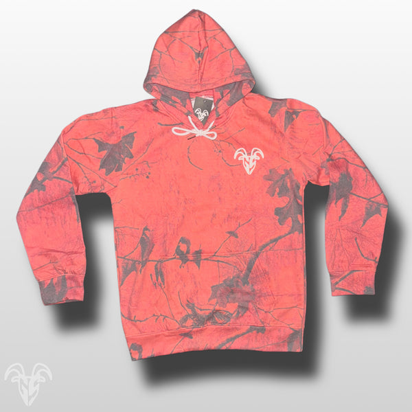 Goat Strength Final Stock – Embroidered Orange Camo Hoodie
