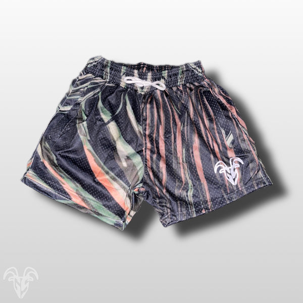 Tiger Camo Goat Strength mesh shorts front