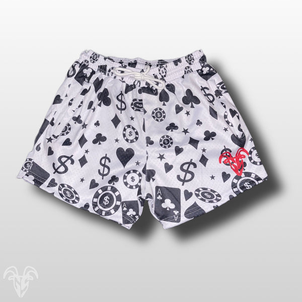 Goat Strength Final Stock – Casino Themed Mesh Gym Shorts