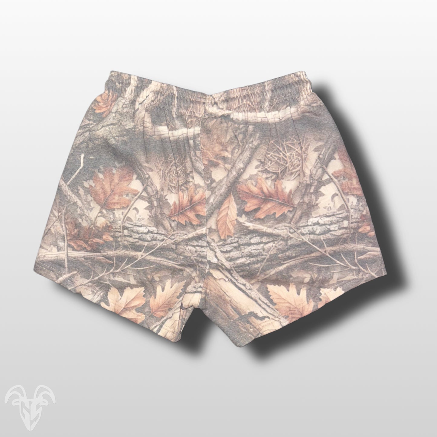 5-Inch Inseam Hunter Camo Cotton Gym Shorts with Zipper Pockets - Hunter Camo Design for Active Wear