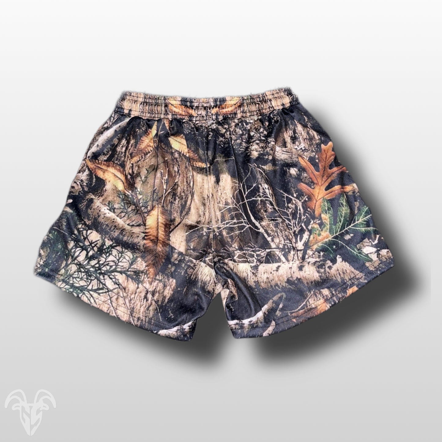 Realistic Camo Design  5-Inch Inseam Gym Shorts with Zipper Pockets Ultimate Active Wear