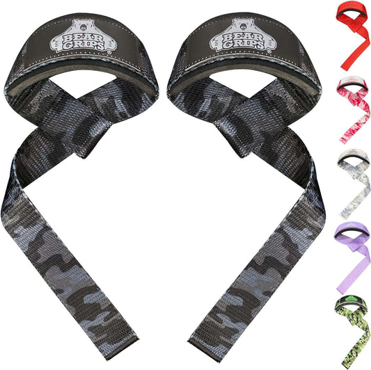 Bear Grips Lifting Straps for Weightlifting - Wrist Straps for Weightlifting, Gym Straps, Deadlift Straps for Weight Lifting Support, Strength Training and Powerlifting Accessories - The GOAT Strength