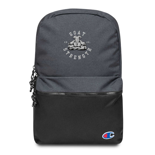 Embroidered Champion Goat Strength Gym Backpack - The GOAT Strength