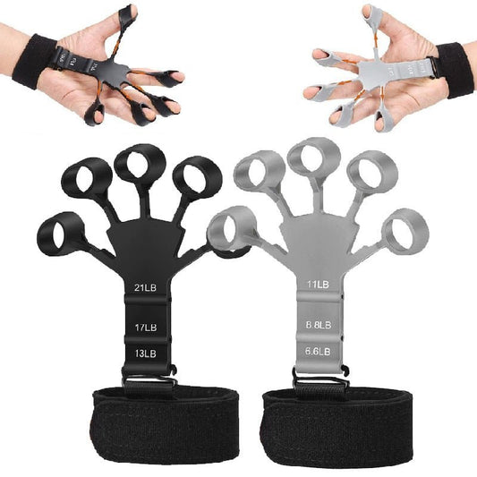 Finger Gripper Strength Trainer Silicone Guitar Finger Exerciser 6 Resistant Levels Hand Grips Hand Strengthener For Patient - The GOAT Strength
